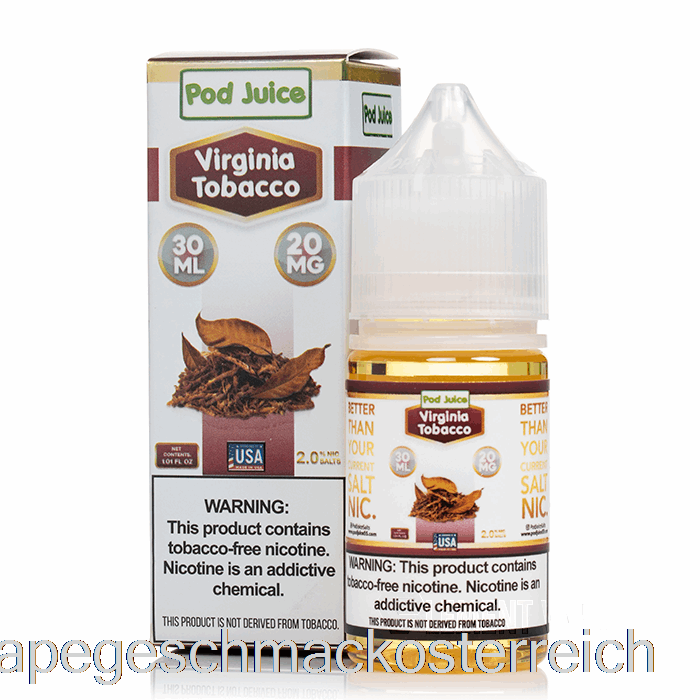 Virginia-Tabak – Schotensaft – 30 Ml, 55 Mg Vape-Geschmack